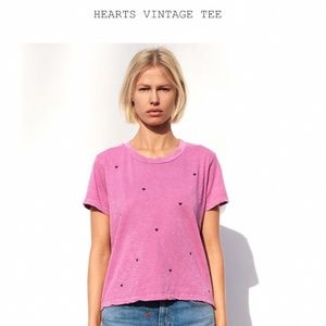 NWT SUNDRY MINI HEAERTS VINTAGE TEE